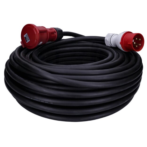 CEE Verlängerungskabel H07RN-F 5Gx6 32/5 400V 32A IP44 Phasenwender Starkstrom 50m