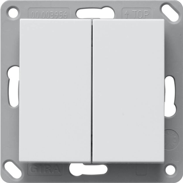 Gira 242227 EnOcean Funk Wandsender 2-fach System 55 Reinweiß seidenmatt