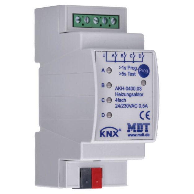 MDT AKH-0400.03 Heizungsaktor 4-fach 2TE REG 24-230VAC
