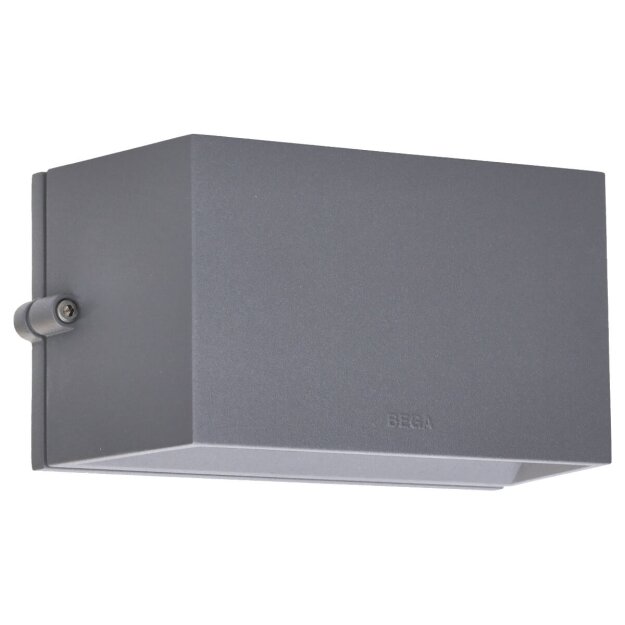 BEGA 22397AK3 Wandleuchte für den Innen- & Außenbereich Silber 3000 K (Glas-Nr. 14000672)