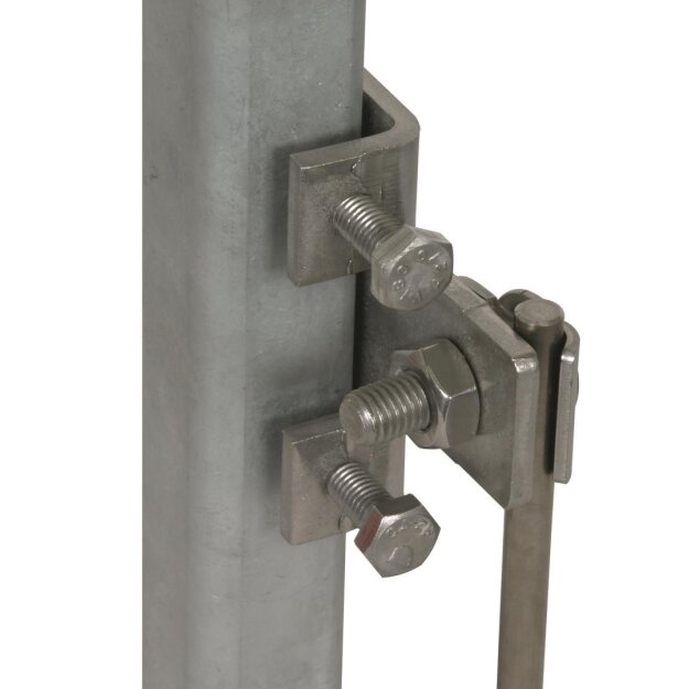Dehn 372249 Anschlussklemme  waagrecht NIRO f. Profile 18-35mm m. Klemmbock