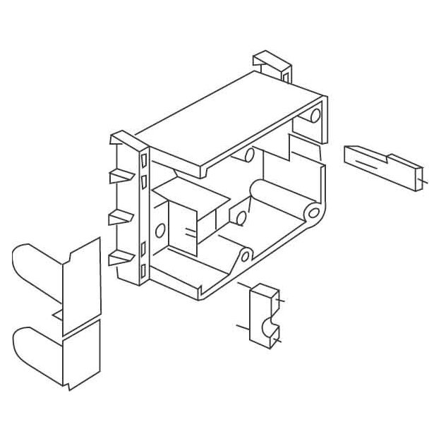 Kleinhuis CED80 CEE-Geräteeinbaudose 71x83x52 mm Kunststoff PA Grau