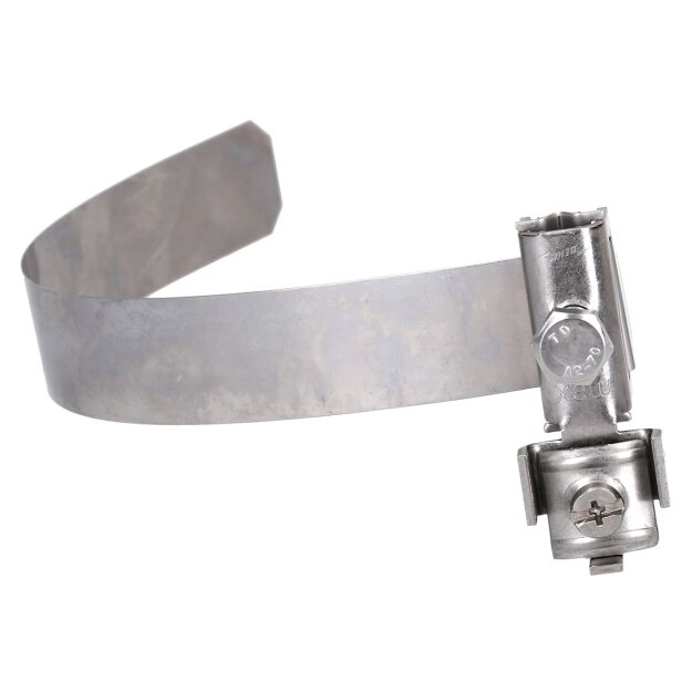 Dehn 540910 Erdungsbandrohrschelle D 27-60mm m. Anschlussklemme 2 x 4-25mm² NIRO