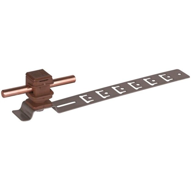 Dehn 204921 Dachleitungshalter UNIsnap NIRO/K-braun H 16mm Rd 8mm m. geprägt. Strebe L 205mm