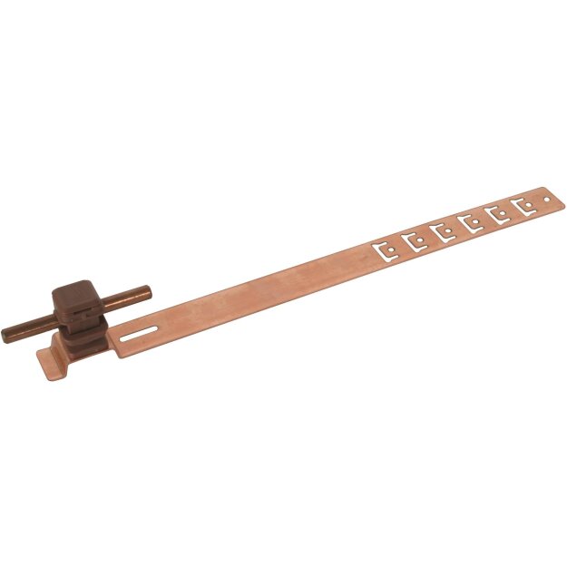 Dehn 204157 Dachleitungshalter UNIsnap Cu/K-braun H 16mm Rd 8mm m. geprägt. Strebe L 335mm