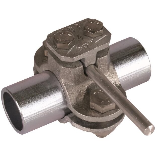 Dehn 407034 Erdungsrohrschelle D 27mm m. Anschlussklemme Rd 4-10mm TG / St/tZn