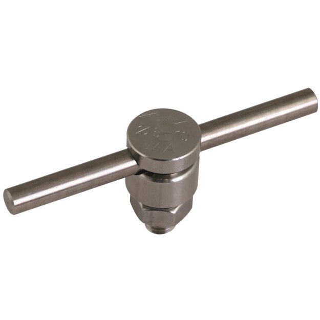 Dehn 301099 KS-Verbinder NIRO (V4A) einteilig mit Federring für Rd 6-10 mm