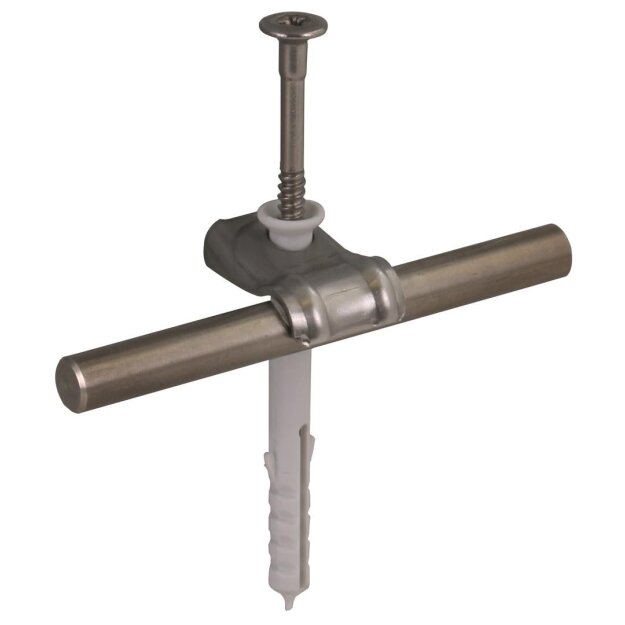 Dehn 390120 Leitungshalter DEHNQUICK NIRO mit Nageldübel 6x60mm für Rd 6-10mm