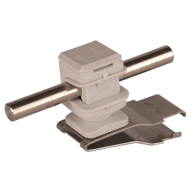 Dehn 204029 Dachleitungshalter FIRSTsnap NIRO m. DEHNsnap K-grau H 16mm f. Rd 8mm
