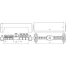 Dehn 563020 Potentialausgleichschiene mit Abdeckung 5x 2,5-25mm² 3x16-95mm² 1x Fl 30x4mm
