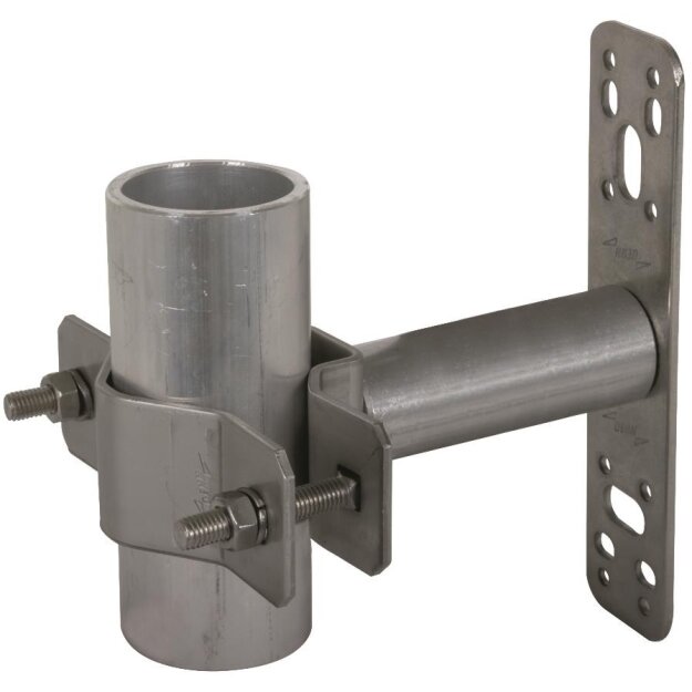 Dehn 105348 Wandbefestigung NIRO, senkrechte Montage mit Überleger für Rohre D 40-50mm