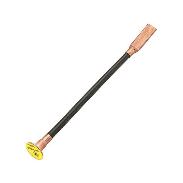 Dehn 419050 Kupfer-Kabel-Erdungsbrücke NYY-O mit Anschlussplatte M16 und Lasche 80X30mm L 500mm