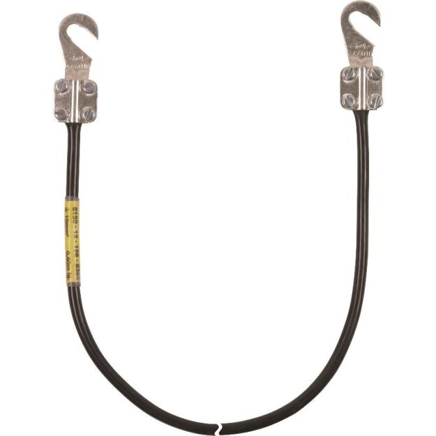 Dehn 416080 Erdungsleitung 16mm²/L 8,0m schwarz m.2 Kabelschuhen (B) offen M8/M10