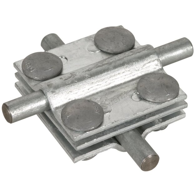 Dehn 318203 Kreuzstück St/tZn f. Rd 8-10/8-10mm Rd 8-10/Fl 30mm-Fl 30/30mm m. Zwischenpl