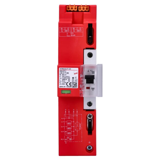Dehn 909231 Kombi-Ableiter Typ1+2+3 DEHNshield ZP + LS 2 LSG für TT und TN-S-Systeme