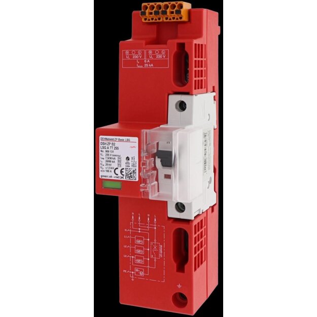 Dehn 909131 Kombi-Ableiter Typ1+2+3 DEHNshield ZP + LS Basic 2 LSG für TT und TN-S-Systeme
