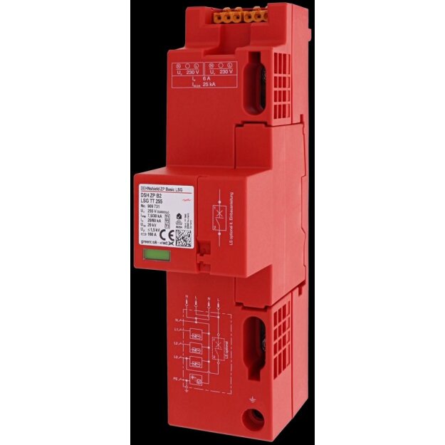 Dehn 909731 Kombi-Ableiter Typ1+2+3 DEHNshield ZP Basic 2 LSG für TT und TN-S-Systeme
