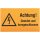 Dehn 700056 WuH-Schild  Achtung! Geerdet und kurzgeschlossen!  Werkstoff: Magnetfolie