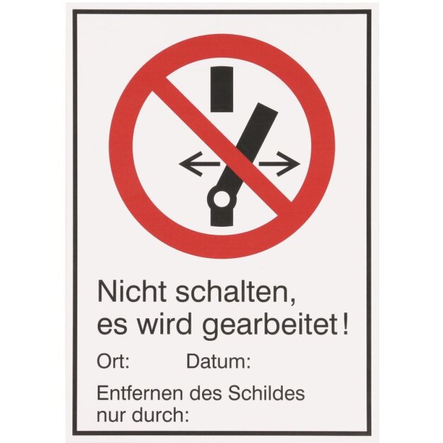 Dehn 700054 WuH-Schild  Nicht schalten. Es wird gearbeitet  Werkstoff: Magnetfolie