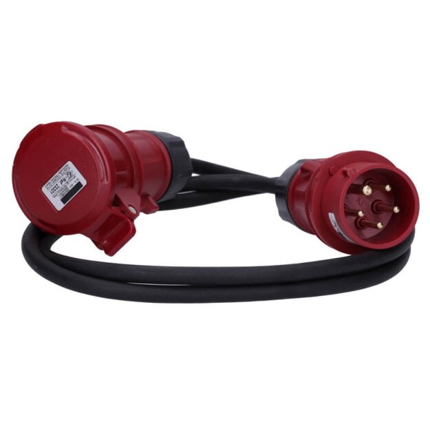 CEE Verlängerungskabel H07RN-F 5Gx1,5 16/5 400V 16A IP44 Starkstrom 2m