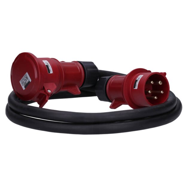 CEE Verlängerungskabel H07RN-F 5Gx6 32/5 400V 32A IP44 Starkstrom 2m