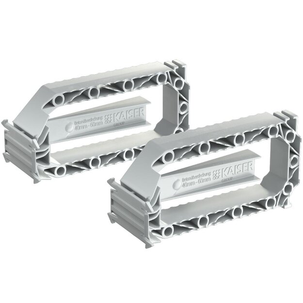 Kaiser 1211-00 Betonbau B¹ Prefix-Systemflügelset 2-teilig Abmessungen 103 x 49 x 36 mm zur Befestigung an der Bewehrung