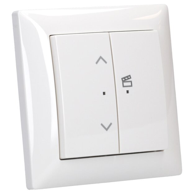Busch-Jaeger 62731/UJ-914-WL Jalousie flex Wireless Komplettset Jalousie-Einsatz Tastbedienfeld 2 Wippen 2-fach balance SI-Abdeckrahmen 1-fach Alpinweiß 2CKA006200A0286