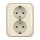 Busch-Jaeger 202 EUJ-212 SCHUKO Doppelsteckdose volle Abdeckung Weiß carat® 2TKA00003895