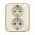 Busch-Jaeger 202 EUJB-212 SCHUKO Doppelsteckdose volle Abdeckung Weiß carat® 2TKA00003897