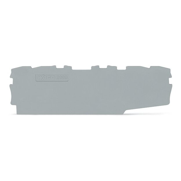 Wago 2000-2195 Abschluss- und Zwischenplatte 0,7 mm dick grau
