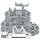 Wago 2000-2228 Doppelstockklemme Schirm/L 1 mm² grau