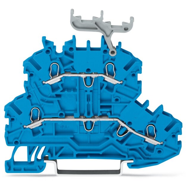 Wago 2000-2234 Doppelstockklemme N/N mit Beschriftungsträger 1 mm² blau