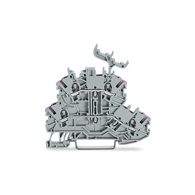 Wago 2000-2238 Doppelstockklemme L mit Beschriftungsträger 1 mm² grau