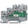 Wago 2000-5311/1101-951 3-Leiter-Initiatorenklemme LED gelb für NPN-(minus-)schaltende Initiatoren 1 mm² grau