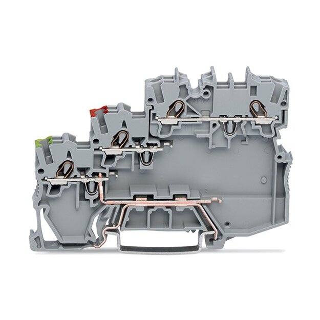 Wago 2000-5317/101-000 3-Leiter-Aktorenklemme für NPN-(minus-)schaltende Aktoren mit PE-Anschluss 1 mm² grau