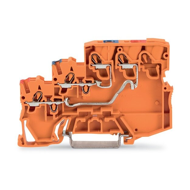 Wago 2000-5352 3-Leiter-Initiatoreneinspeiseklemme für PNP (plus)-schaltende Initiatoren 2,5 mm² orange