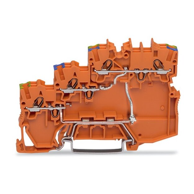 Wago 2000-5377/102-000 3-Leiter-Aktoreneinspeiseklemme für PNP-(plus-)schaltende Aktoren mit PE-Anschluss 1 mm² orange