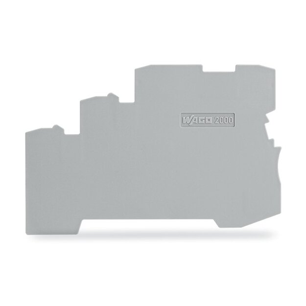 Wago 2000-5391 Abschluss- und Zwischenplatte 1 mm dick grau