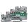 Wago 2000-5410/1101-951 4-Leiter-Initiatorenklemme LED gelb für NPN-(minus-)schaltende Initiatoren 1 mm² grau