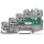Wago 2000-5417/1101-951 4-Leiter-Initiatorenklemme LED gelb für NPN-(minus-)schaltende Initiatoren mit PE-Anschluss 1 mm² grau