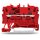 Wago 2001-1203 2-Leiter-Durchgangsklemme 1,5 mm² rot
