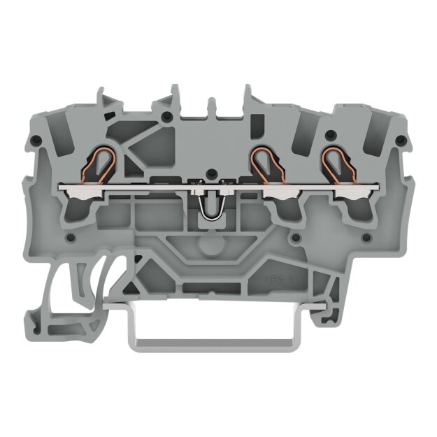 Wago 2001-1301 3-Leiter-Durchgangsklemme 1,5 mm² grau