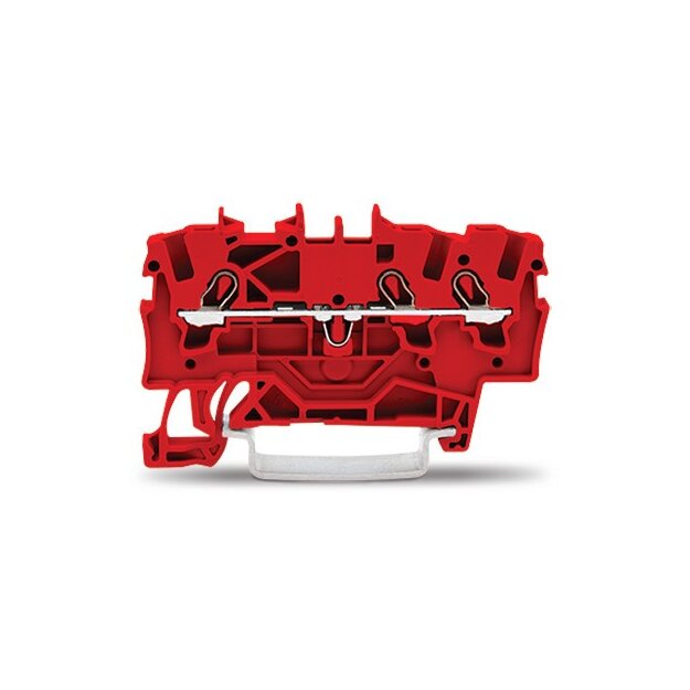 Wago 2001-1303 3-Leiter-Durchgangsklemme 1,5 mm² rot