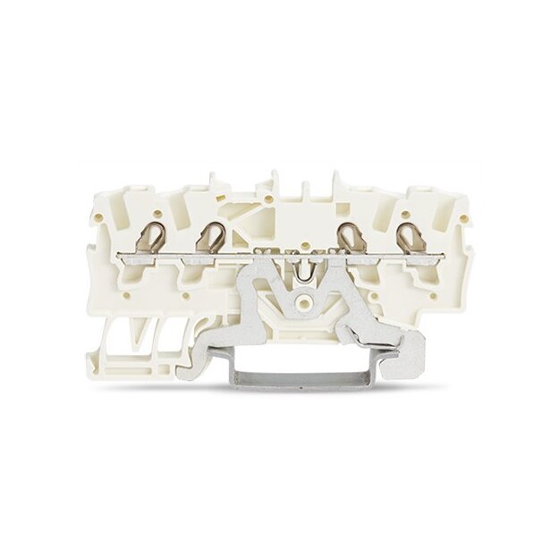 Wago 2001-1408 4-Leiter-Schirmleiterklemme 1,5 mm² weiß