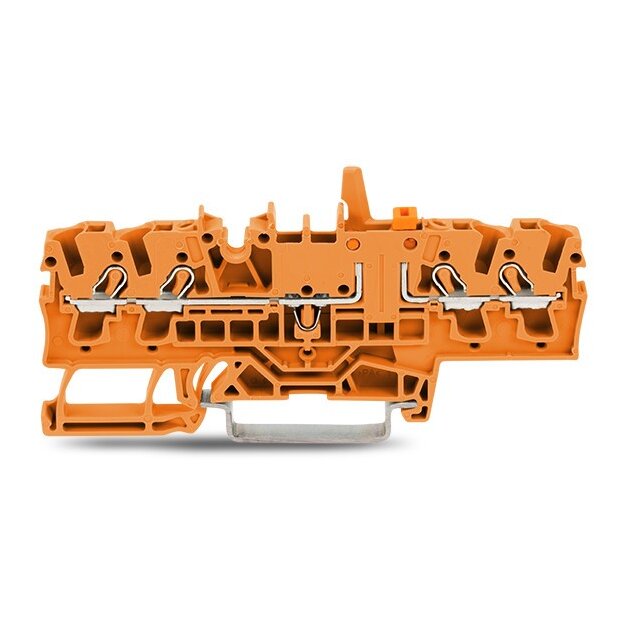 Wago 2002-1872/401-000 4-Leiter-Trenn- und Messklemme 2,5 mm² orange