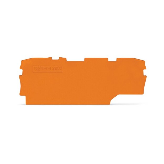 Wago 2002-1992 Abschluss- und Zwischenplatte 1 mm dick orange