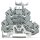Wago 2002-2258 Doppelstockklemme Schirm/L mit Beschriftungsträger 2,5 mm² grau