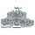Wago 2002-2447 4-Leiter-Doppelstockklemme PE/N mit Beschriftungsträger 2,5 mm² grau