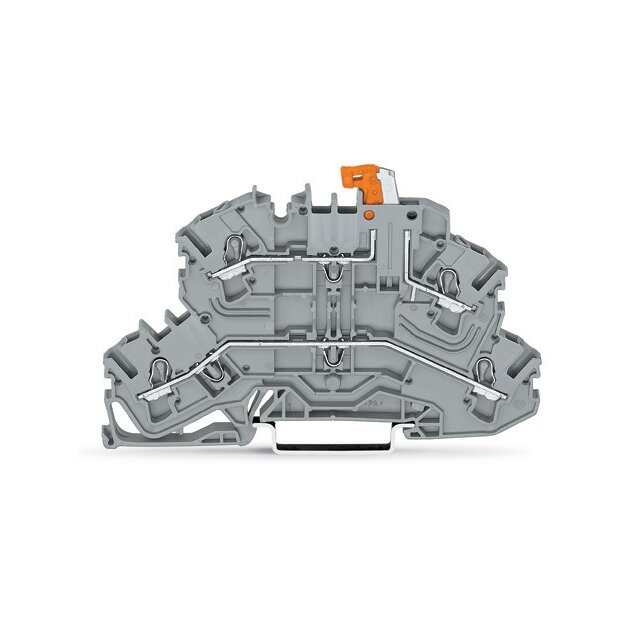 Wago 2002-2671 Doppelstock-Trennklemme L/L 2,5 mm² grau