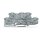 Wago 2002-2941 Doppelstock-Doppeltrennklemme L/L 2,5 mm² grau